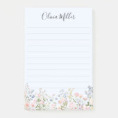 Persoonlijke Kleurrijke Bloementuin Bloemmotief Vo Post-it® Notes (Voorkant)