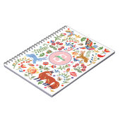 Persoonlijke kleurrijke dierenkoppen Kunstflessens Notitieboek (Linkerzijde)