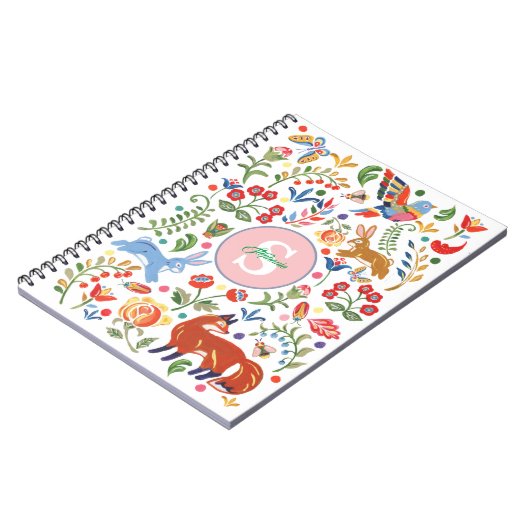 Persoonlijke kleurrijke dierenkoppen Kunstflessens Notitieboek (Linkerzijde)