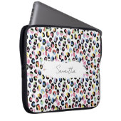 Persoonlijke Kleurrijke Dierenprint Laptoplader Laptop Sleeve (Voorkant Rechts)