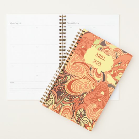Persoonlijke kleurrijke Elegant  Paisley Planner (Display)