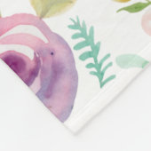 Persoonlijke kleurrijke Floral Heart Bouquet Fleece Deken (Hoek)