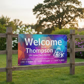 Persoonlijke Kleurrijke Geometrische Familiereünie Spandoek