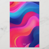 Persoonlijke Kleurrijke Geometrische Rand Briefpapier (Achterkant)