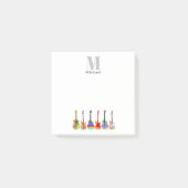 Persoonlijke kleurrijke Gitaren Monogram Musicus Post-it® Notes (Voorkant)