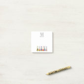 Persoonlijke kleurrijke Gitaren Monogram Musicus Post-it® Notes (Op bureau)