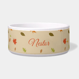 Persoonlijke Kleurrijke Herfstbladeren Voerbakje