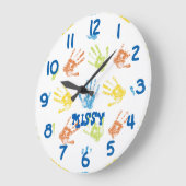 Persoonlijke kleurrijke kleine handenklok grote klok (Hoek)