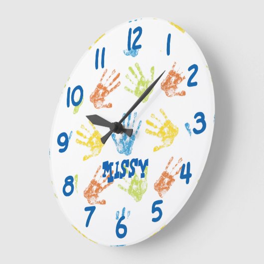 Persoonlijke kleurrijke kleine handenklok grote klok (Hoek)