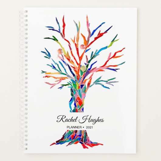 Persoonlijke kleurrijke levensboom planner (Voorkant)