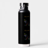 Persoonlijke kleurrijke libellen waterfles (Rechts)