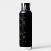 Persoonlijke kleurrijke libellen waterfles (Links)