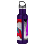 Persoonlijke kleurrijke marmer-explosie waterfles  (Achterkant)