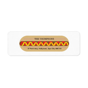 Persoonlijke Kleurrijke Moppige Fastfood Hotdog Etiket
