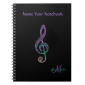 Persoonlijke kleurrijke muis — Clef-laptop Notitieboek (Voorkant)