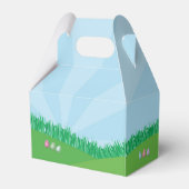 Persoonlijke kleurrijke paaseieren Hunt Bunny Chic Bedankdoosjes (Achterkant)