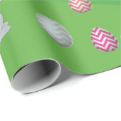 Persoonlijke kleurrijke paaseieren Hunt Bunny Chic Cadeaupapier (Rol Hoek)