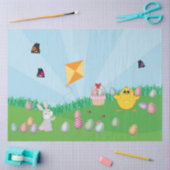 Persoonlijke kleurrijke paaseieren Hunt Bunny Chic Tissuepapier (Craft)