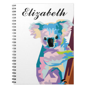 Persoonlijke kleurrijke Pop Art Koala-laptop Notitieboek