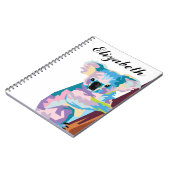 Persoonlijke kleurrijke Pop Art Koala Notitieboek (Linkerzijde)