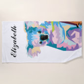 Persoonlijke kleurrijke Pop Art Koala Strandlaken (Voorkant)