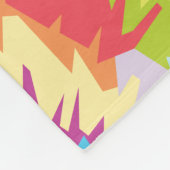 Persoonlijke kleurrijke Pop Art Wolf Fleece Deken (Hoek)