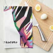 Persoonlijke kleurrijke Pop Art Zebra Theedoek (Quarter Fold)