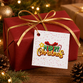 Persoonlijke Kleurrijke Prettig Kerstfeest Bedankjes Labels