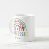 Persoonlijke kleurrijke regenboogzuster-koffie Mok (Voorkant links)