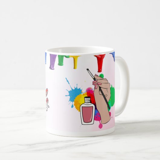 Persoonlijke kleurrijke technische Mok (Voorkant rechts)