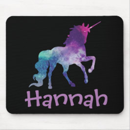 Persoonlijke kleurrijke Unicorn Muismat