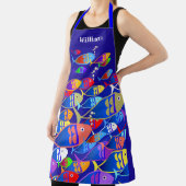 Persoonlijke kleurrijke vis schort (Insitu)