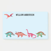 Persoonlijke kleurrijke Waterverf Dinosaur Post-it® Notes (Voorkant)