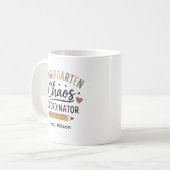 Persoonlijke kleuterklas chaoscoördinator koffiemok (Voorkant links)