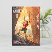 Persoonlijke klimpark verjaardagsuitnodiging kaart (Staand voorkant)