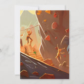 Persoonlijke klimpark verjaardagsuitnodiging kaart (Achterkant)