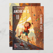 Persoonlijke klimpark verjaardagsuitnodiging kaart (Voorkant / Achterkant)