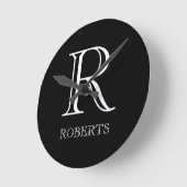 Persoonlijke klok met Initiaal- en familienaam (Hoek)