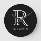 Persoonlijke klok met Initiaal- en familienaam (Voorkant)