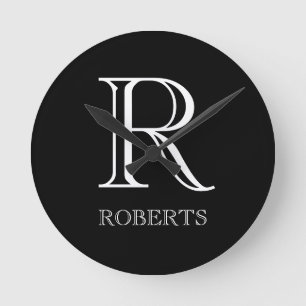 Persoonlijke klok met Initiaal- en familienaam