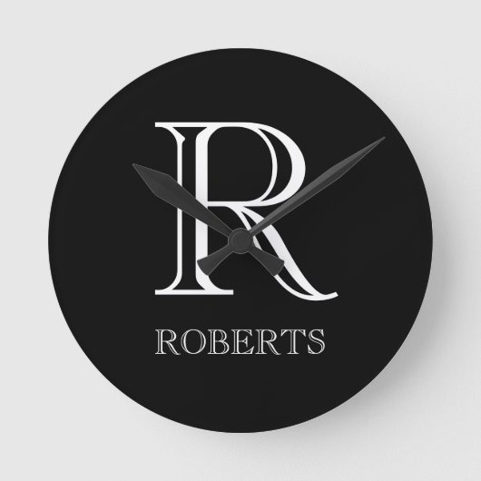 Persoonlijke klok met Initiaal- en familienaam (Voorkant)