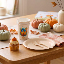 Persoonlijke Knipogende Pompoen Halloween Papieren Bekers