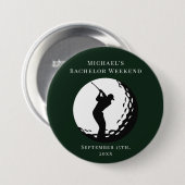 Persoonlijke Knop | Bachelor Golf Weekend Ronde Button 7,6 Cm (Voorkant /achterkant)