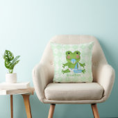 Persoonlijke knuffel baby kikker kussen (Stoel)