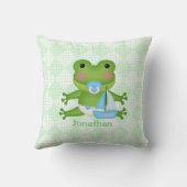 Persoonlijke knuffel baby kikker kussen (Achterkant)