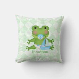 Persoonlijke knuffel baby kikker kussen