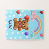 Persoonlijke knuffel beren ballon legpuzzel (Horizontaal)
