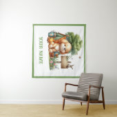 Persoonlijke knuffel bos hond wandkleed (In Situ (horizontaal))