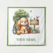 Persoonlijke knuffel bos hond wandkleed (Voorkant)