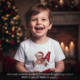 Persoonlijke knuffel Christmas teddybeer T-shirts 